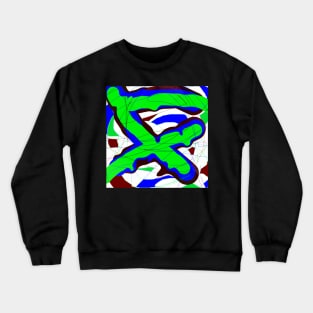 Bright green and blue Crewneck Sweatshirt